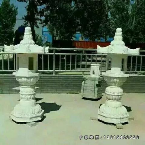 公园石雕小型灯