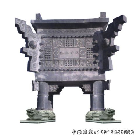 石雕寺庙四足鼎