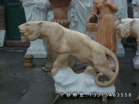 瑞兽石雕老虎动物