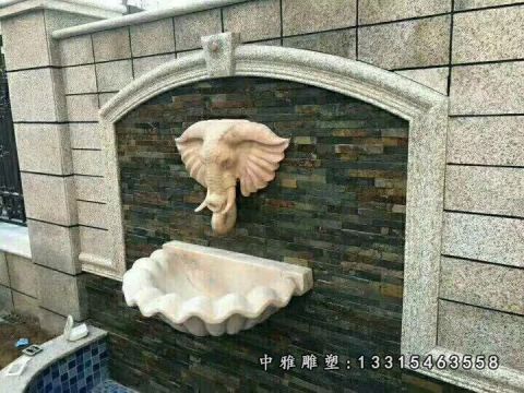 石雕庭院流水池景观