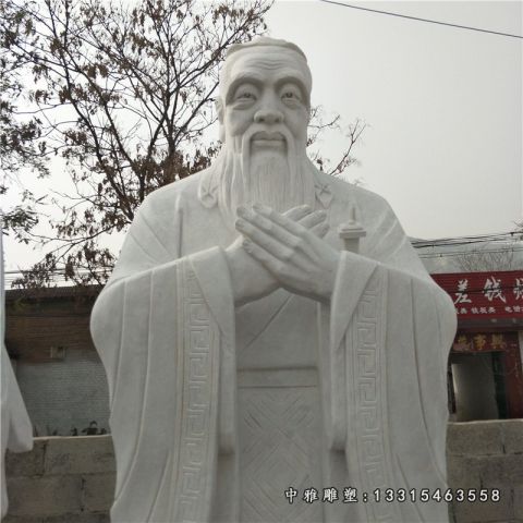 校园石雕孔子雕像
