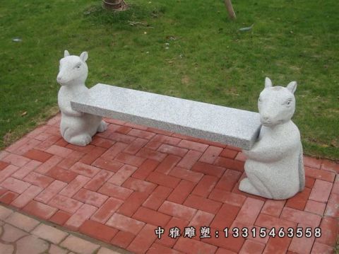 公园石凳景观