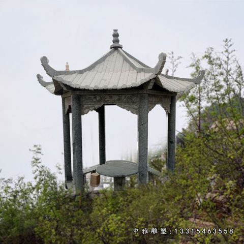 公园凉亭石雕景观雕塑