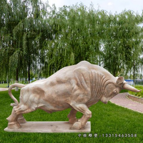 开荒牛石雕摆件