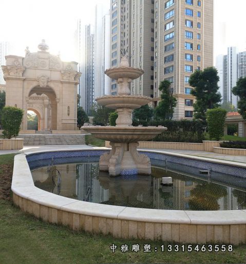 小区石雕景观喷泉