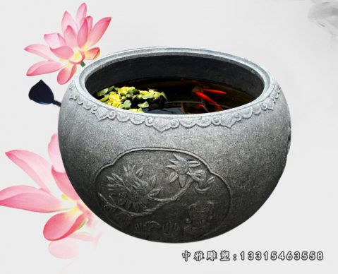 石雕仿古水缸景观