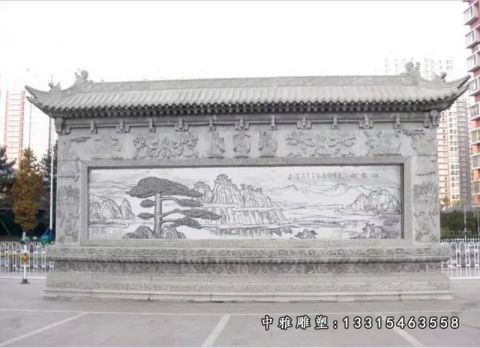 庭院影壁石雕景观雕像