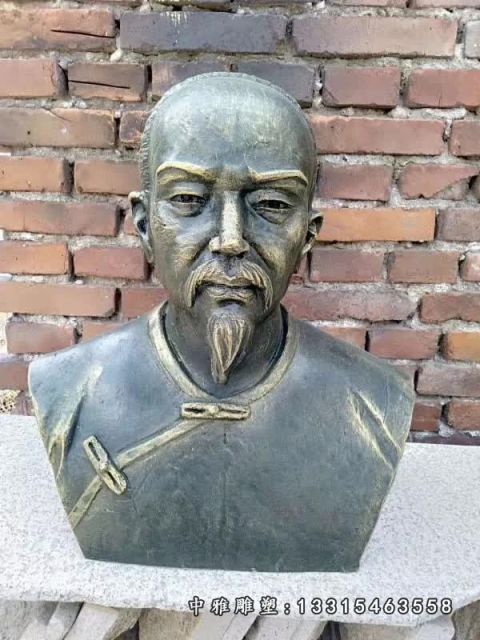 古代名医叶天士头像铜雕