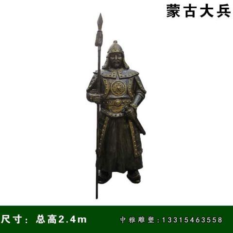 广场铜雕士兵人物摆件