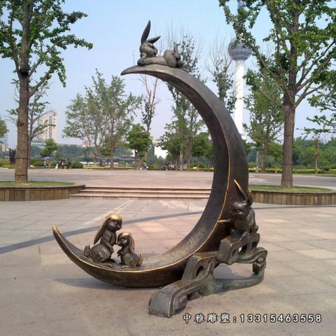 动物铜雕兔子雕塑