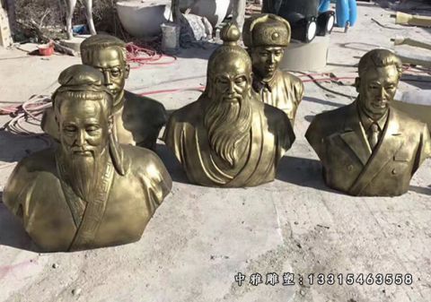 铜雕孔子胸像雕塑