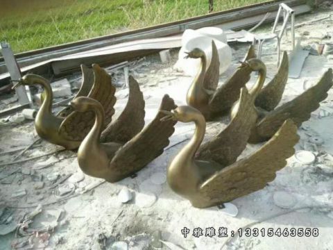 铜雕抽象仙鹤