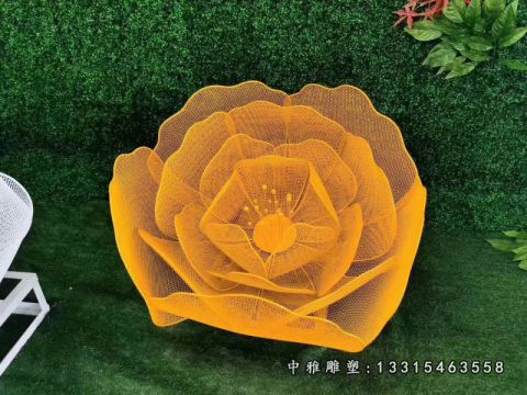 镂空不锈钢花朵摆件