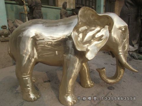 公园不锈钢大象雕塑