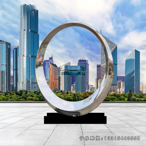 月亮景观不锈钢雕塑