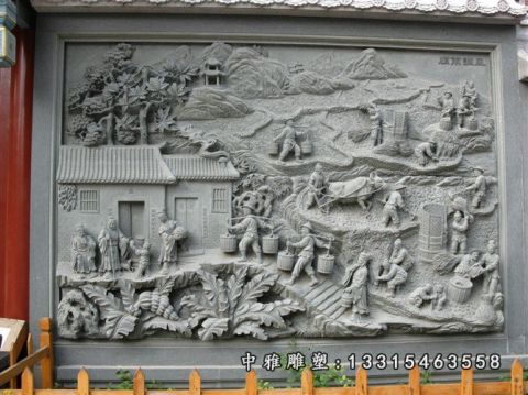 大型景观石浮雕摆件