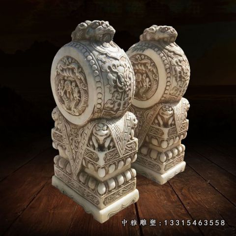 宅门景观石雕抱鼓石
