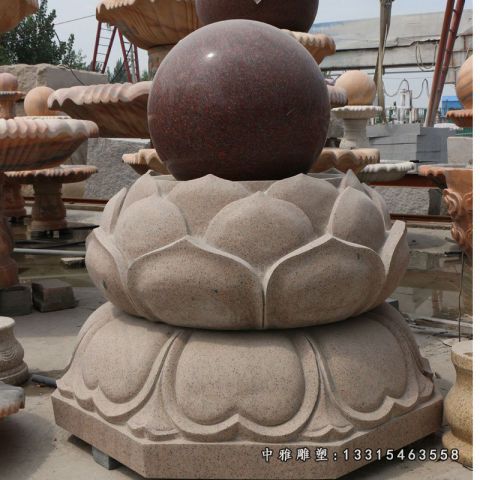招财石雕风水球景观