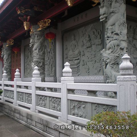广场栏板石雕