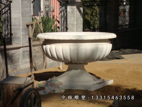 大理石花盆景观