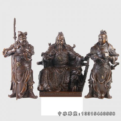 铜雕历史人物关公