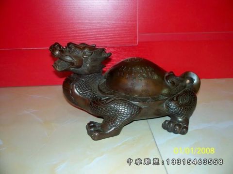公园神兽铜雕龙龟雕塑