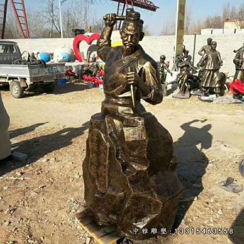 铜雕古代名人鲁班半身像