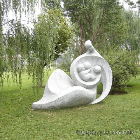 公园大理石母爱雕塑