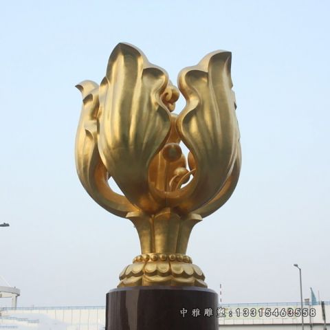 不锈钢花朵城市雕塑
