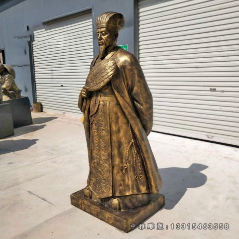 铜雕诸葛亮人物雕塑