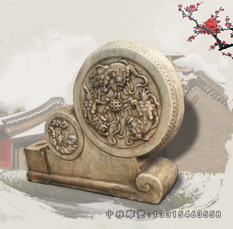 石雕门墩景观雕塑
