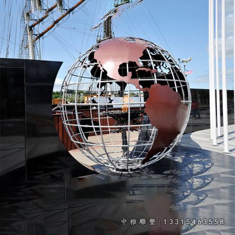 地球仪不锈钢城市雕塑