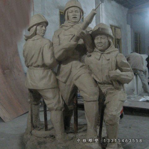 大理石战士人物雕塑