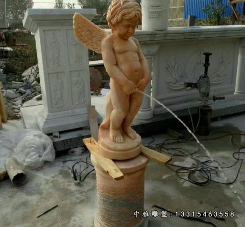 石雕小天使人物雕塑