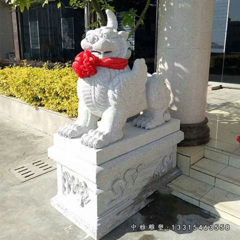 大理石獬豸动物雕塑