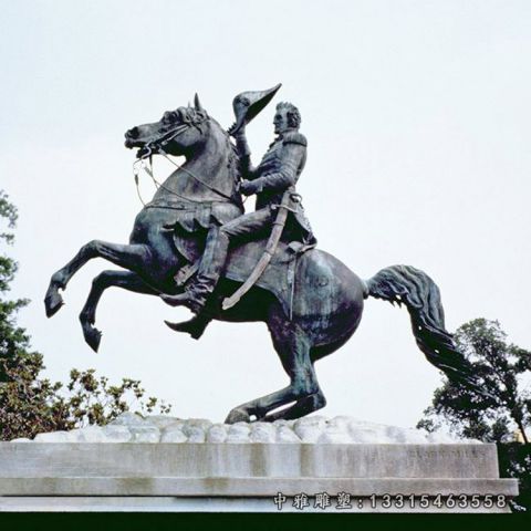 铜雕骑马人物雕塑