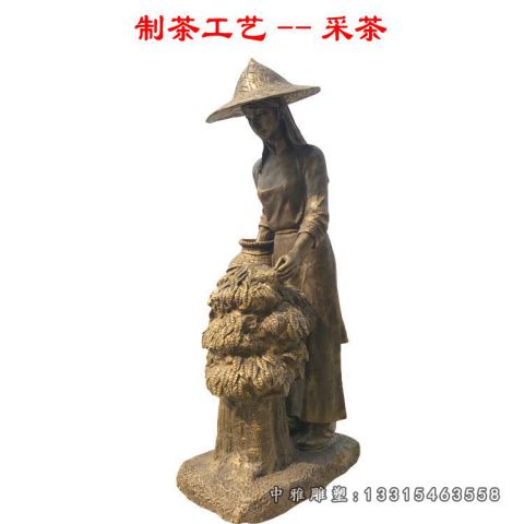 采茶铜雕民俗雕塑