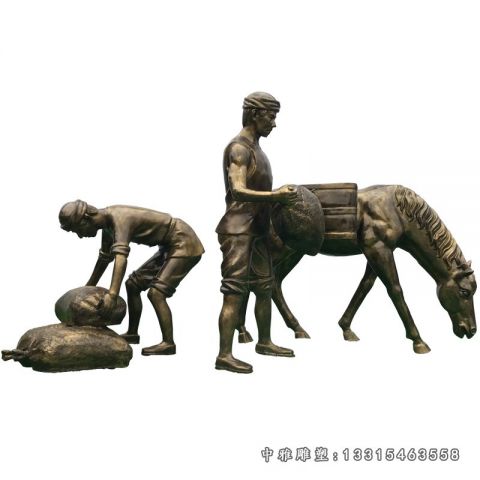 茶马古道铜雕人物雕塑