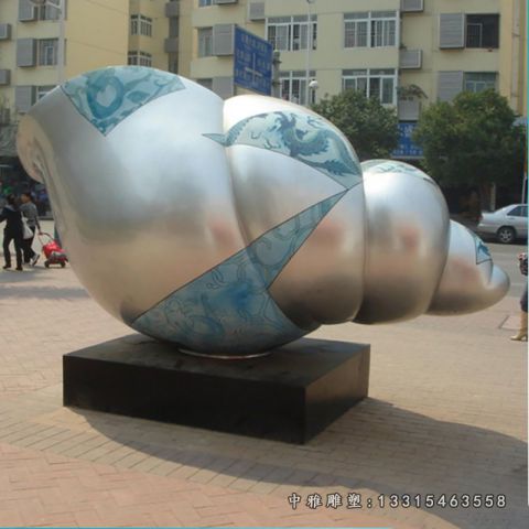 海螺抽象不锈钢雕塑