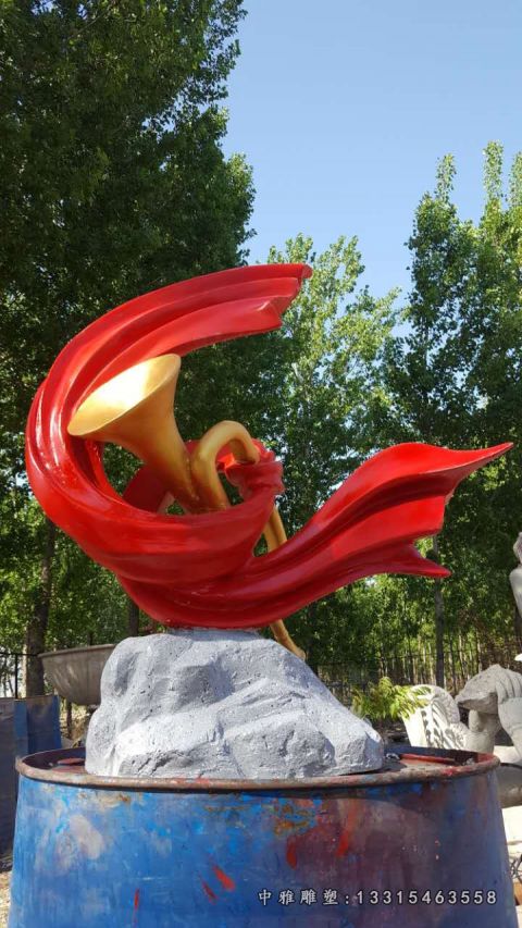 号角不锈钢广场雕塑