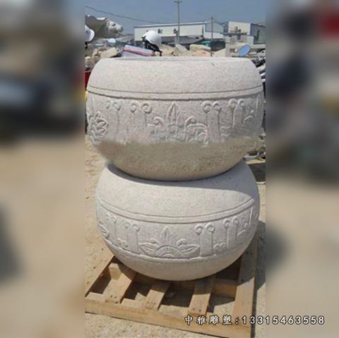 大理石水缸景观雕塑