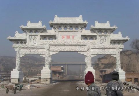 牌楼大理石景观雕塑