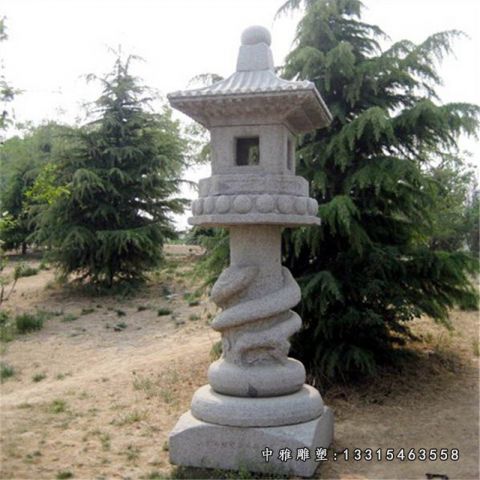 大理石公园石灯雕塑
