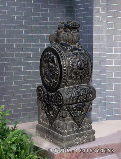 青石门墩仿古雕塑