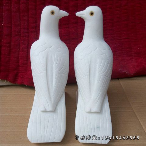 鸽子大理石动物雕塑