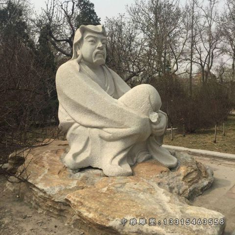 大理石陶渊明人物雕塑